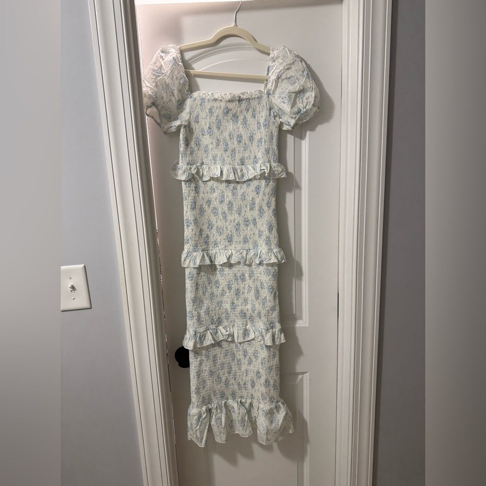 Worth Collective Floral Ruffle Maxi Dress